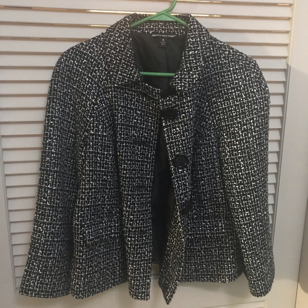 Briggs New York size 8 crop-sleeve jacket